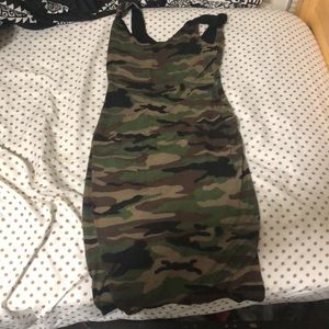 Fitted camouflage dress
